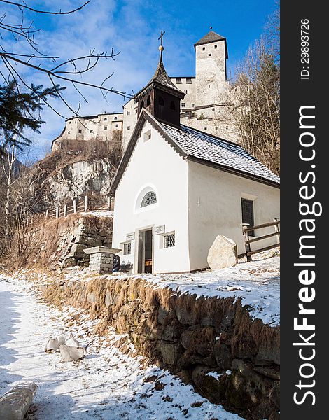 Church on the alps in campo tures. Church on the alps in campo tures