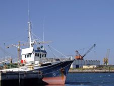 Fishing Boat On Dock Royalty Free Stock Photos Fishing Boat On Dock Royalty Free Stock Photos