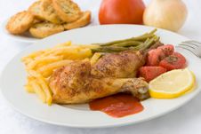 Chicken Legs With Asparagus Royalty Free Stock Image Chicken Legs With Asparagus Royalty Free Stock Image