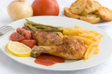 Chicken Legs With Asparagus Royalty Free Stock Image Chicken Legs With Asparagus Royalty Free Stock Image