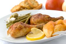 Chicken Legs With Asparagus Stock Photos Chicken Legs With Asparagus Stock Photos