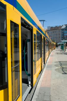 Longest Articulated Tram Royalty Free Stock Images Longest Articulated Tram Royalty Free Stock Images