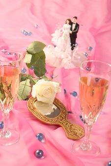 Wedding Cake Dolls, Rose Stock Images