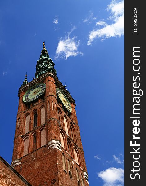 Tower, historical building, Gdansk (Danzing), Poland,. Tower, historical building, Gdansk (Danzing), Poland,
