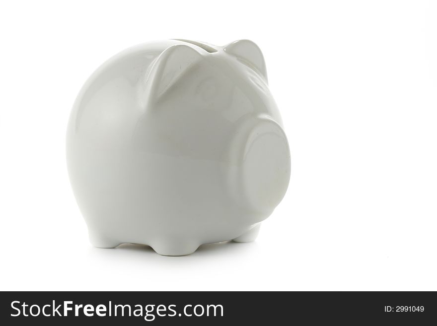 Piggy bank isolated over a white background