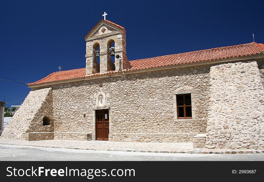 A little church built of stones in the village of Demonia in Lakonia area, Greece. A little church built of stones in the village of Demonia in Lakonia area, Greece