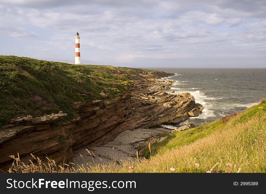 Red and white lighthouse