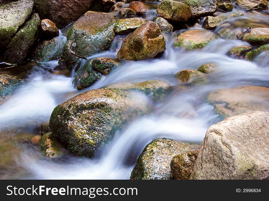 Rocks in the streaming water