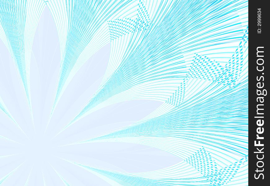 Beautiful abstract snowflake on a blue background