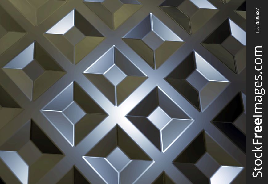 Abstract design metallic 3d background