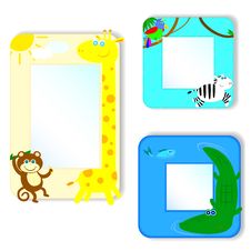 The Frame With Animals Stock Photos