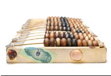Abstract Composition From The Old Wooden Abacus Royalty Free Stock Photography