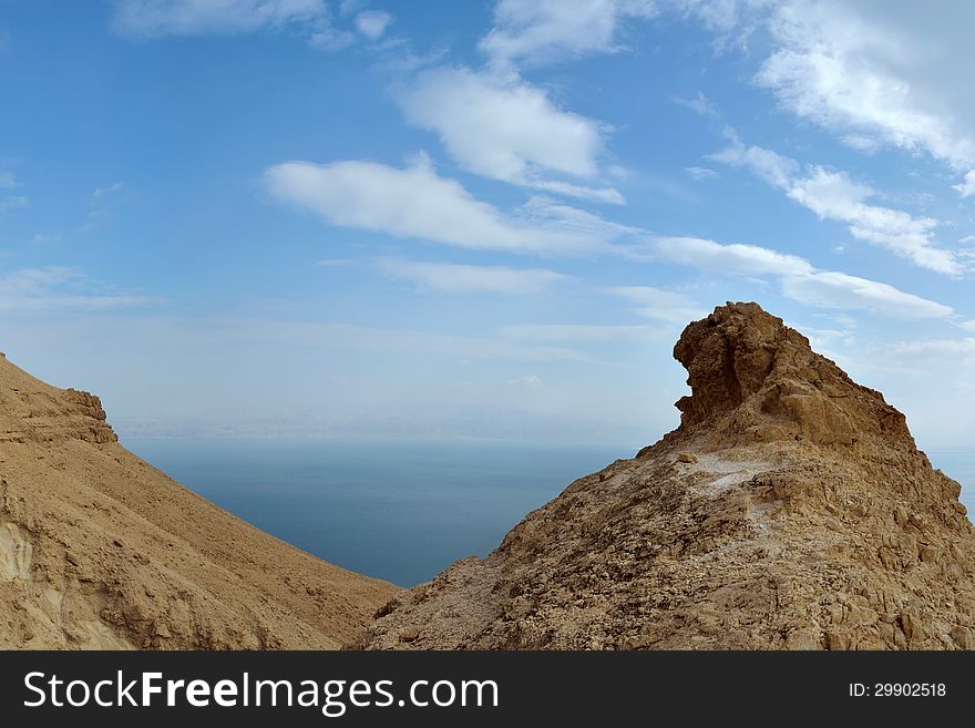 Desert Hill And Dead Sea View.