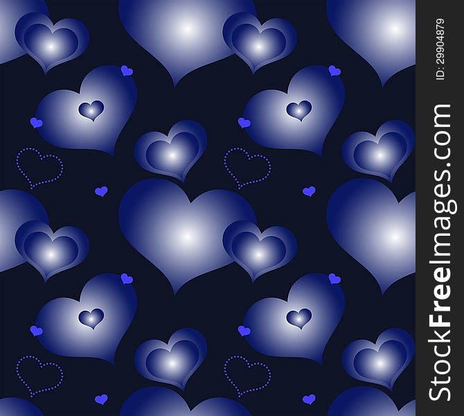 Seamless Valentine Background With Hearts