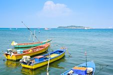 Small Colorful Fishing Boat Stock Images