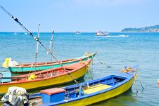 Small Colorful Fishing Boat Royalty Free Stock Photos