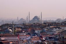 Sunset In Istanbul Royalty Free Stock Photography