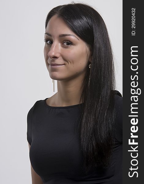 Studio Portrait Of Smiling Beauty