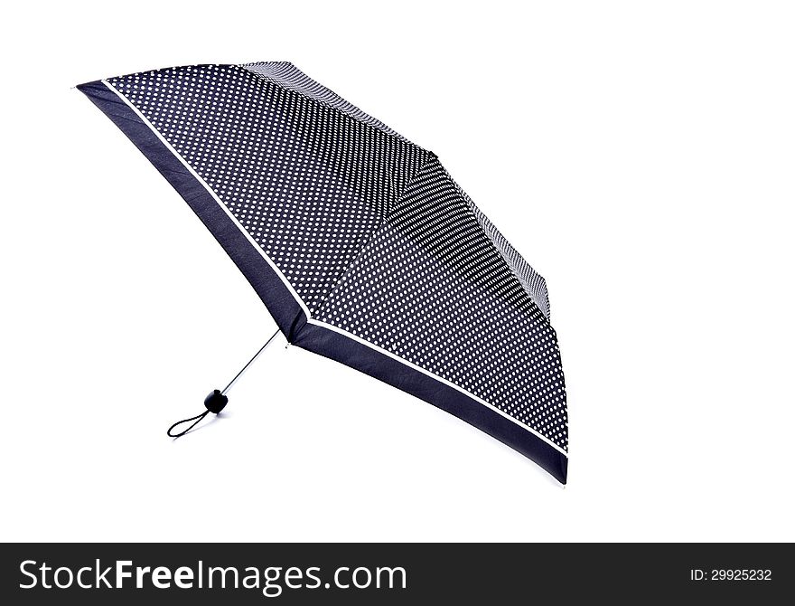 Black Umbrella with White Polka Dots