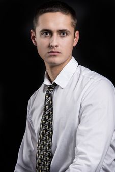 Studio Portrait Of Young Business Man Royalty Free Stock Photography