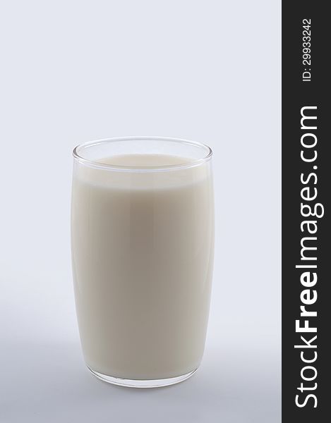 Glass of milk with clipping path