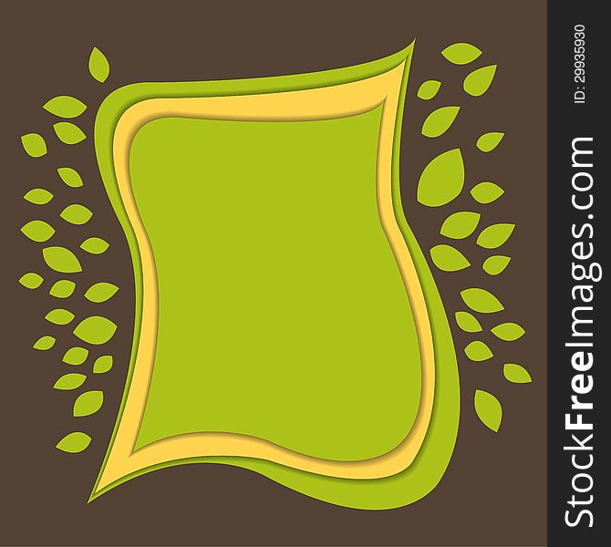 Environment design green banner paper cut vector