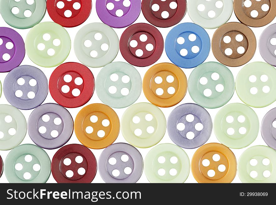 Colored knobs on a white background. Colored knobs on a white background