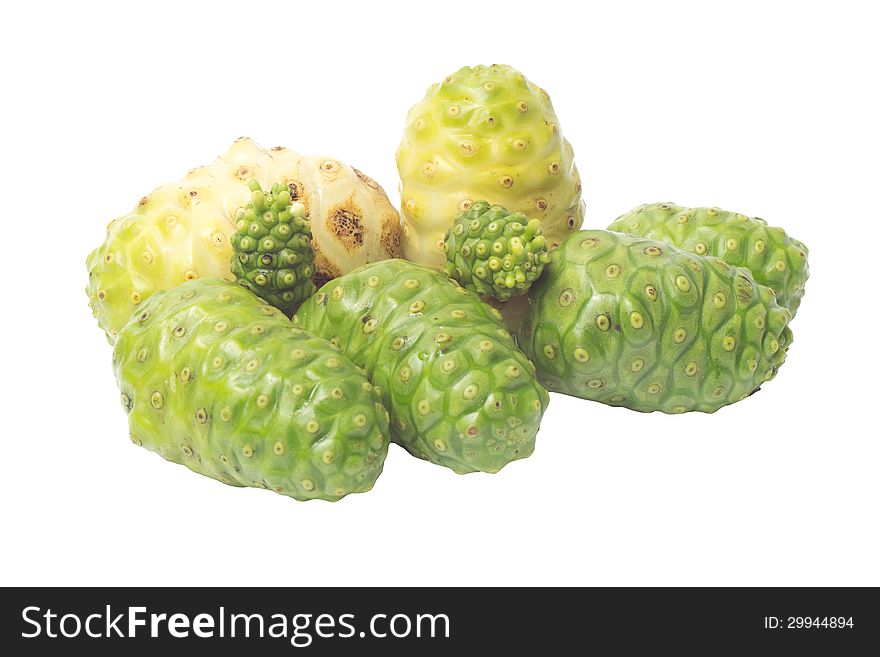 Noni isolated on white background