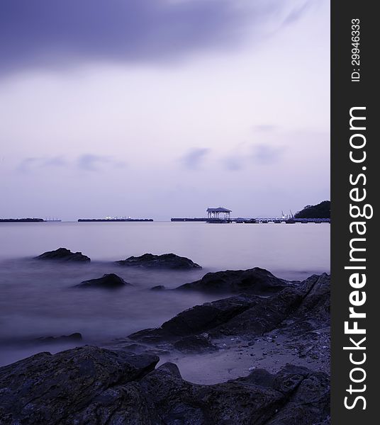 Sunrise At Beautiful Old Bridge On Sichang Island