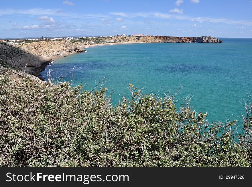 Image shows coast of Sagres, Portualg, Algarve near to Cabo de Sao Vicente. Image shows coast of Sagres, Portualg, Algarve near to Cabo de Sao Vicente.