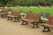 Benches In The Park Royalty Free Stock Photos Benches In The Park Royalty Free Stock Photos