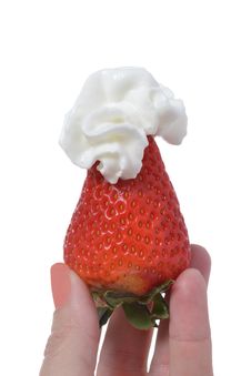Strawberry Cream Stock Photography