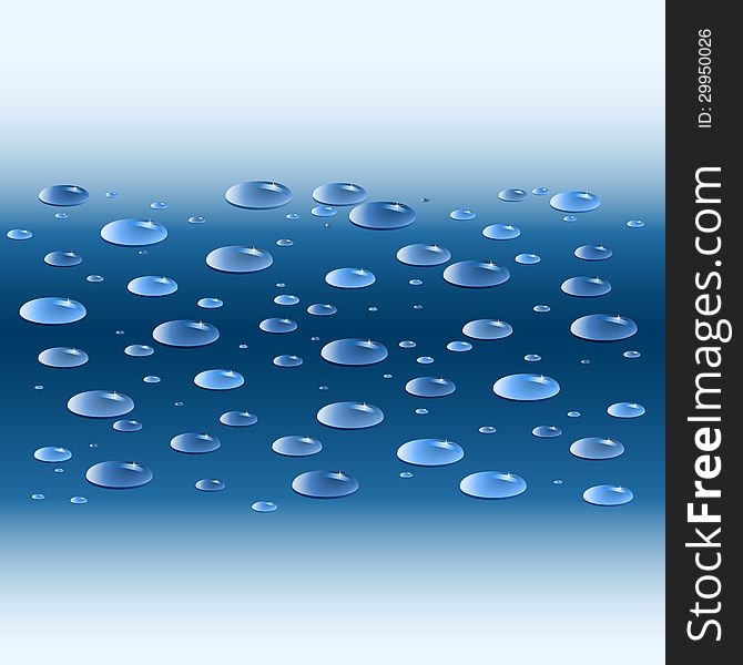 Vector illustration with water drops for background. Vector illustration with water drops for background.