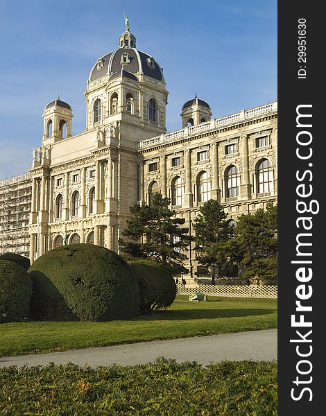 The Museum of Natural History on sunny day in the Austrian capital Vienna