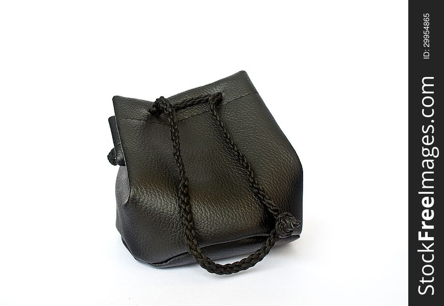 The black leather bag