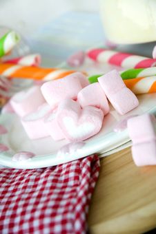 Pink Heart Marshmallow Royalty Free Stock Image