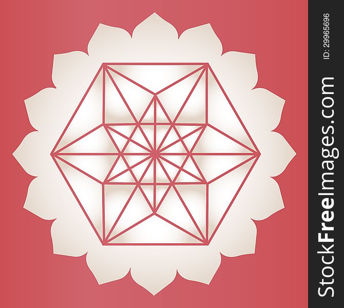 Star Tetrahedron Lotus Print