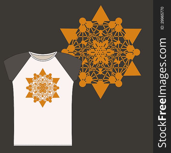 T-shirt  With Star Tetrahedron