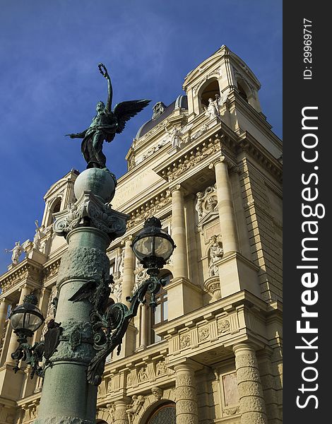 Looking up at the Museum of Natural History in the Austrian capital Vienna. Looking up at the Museum of Natural History in the Austrian capital Vienna