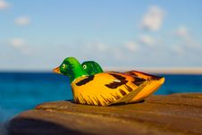 Wooden Figurines Mandarin Duck. Symbol Love Royalty Free Stock Images Wooden Figurines Mandarin Duck. Symbol Love Royalty Free Stock Images