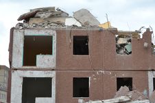 Demolition Of A House Royalty Free Stock Images Demolition Of A House Royalty Free Stock Images