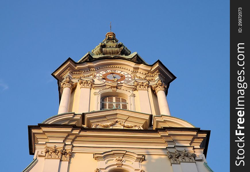 Church Peak on a blue sky from Graz,Austria