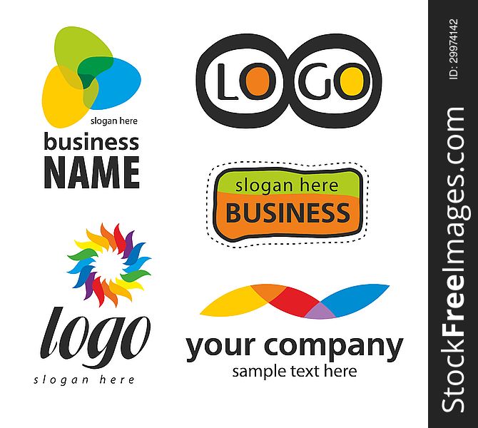 Collection of different abstract color logos. Collection of different abstract color logos