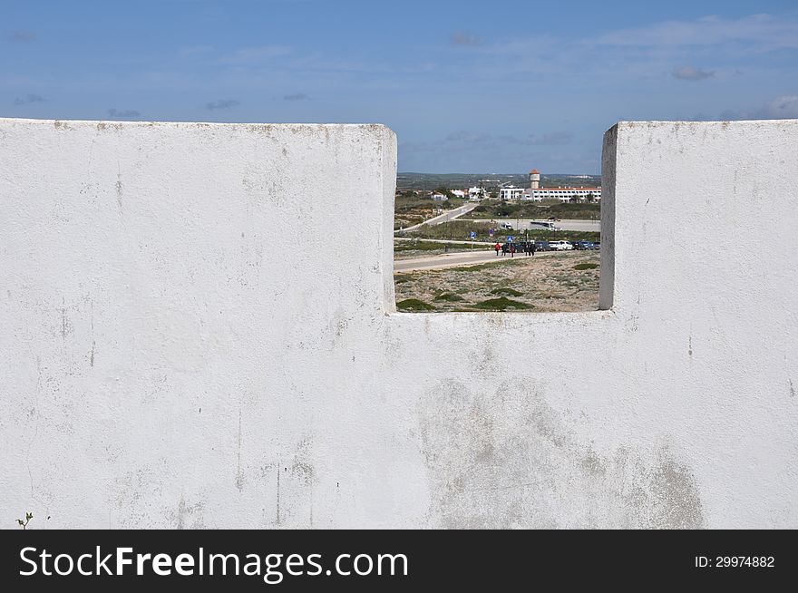 View From Castle Silves To Lighthouse, Algarve, Po