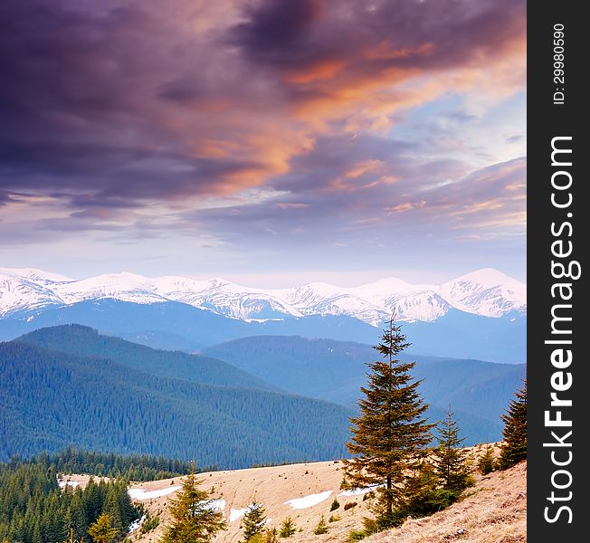 Landscape with a beautiful sky in the Spring Mountains. Landscape with a beautiful sky in the Spring Mountains