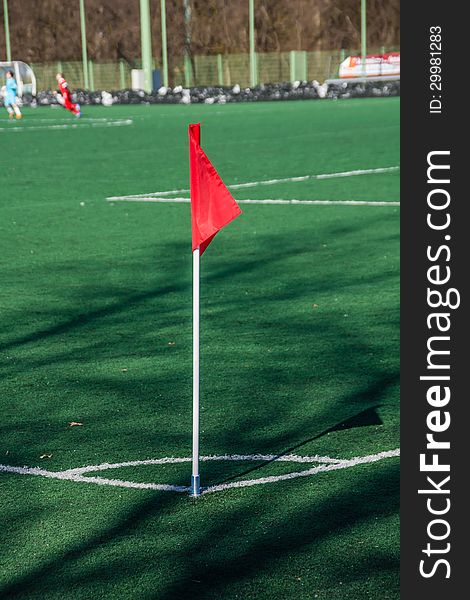 Football pitch corner flag