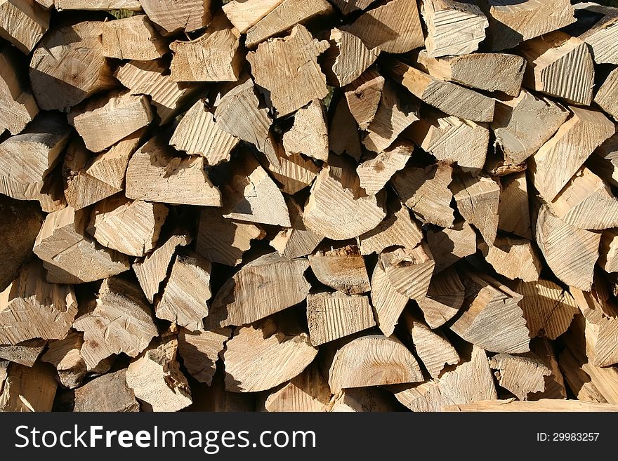 Stacked Cottonwood Firewood