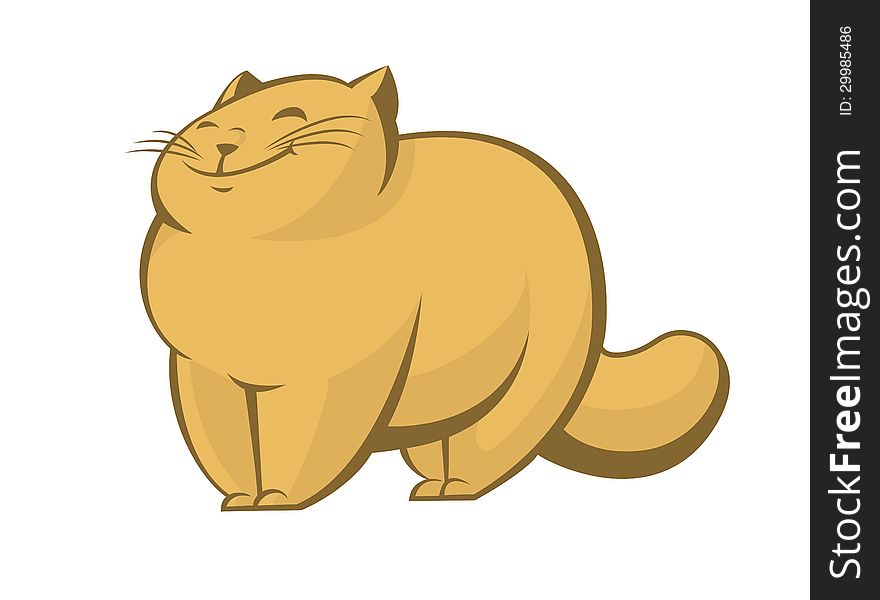 Vector image of big fat lazy cat. Vector image of big fat lazy cat