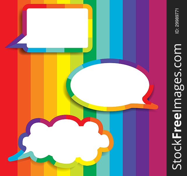 Colorful Background With Speech Bubble, Vector Illustration. Colorful Background With Speech Bubble, Vector Illustration