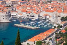 Dubrovnik Old Town And Harbour Royalty Free Stock Photos